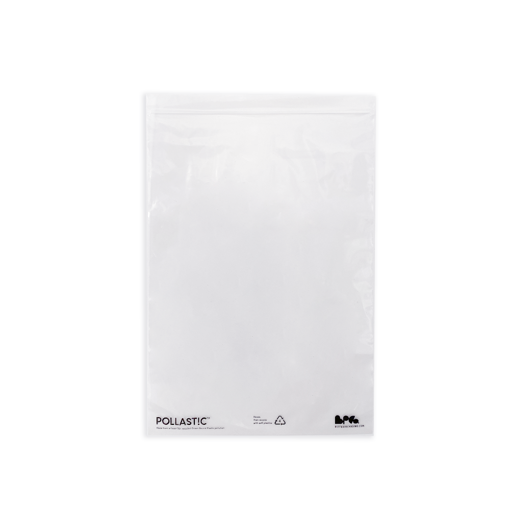 Large Better Packaging POLLAST!C Zip lock bag on a transparent background